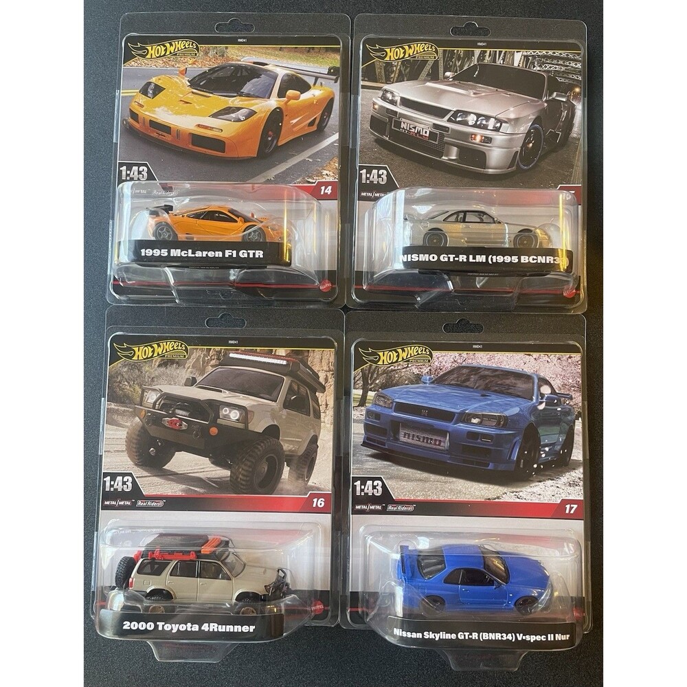 Mattel - Hot Wheels Premium 1:43 14-17. Skyline, Nismo GT-R, McLaren, 4Runner